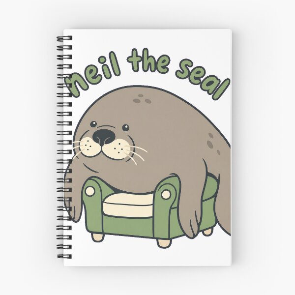 Item preview, Neil the Seal - Couch Blob Flat Vector Illustration designed and sold by VisualArtsOasis.