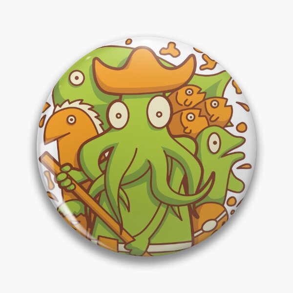 Item preview, Green Octopus Captain and Fish Crew Adventure designed and sold by ndesigne.