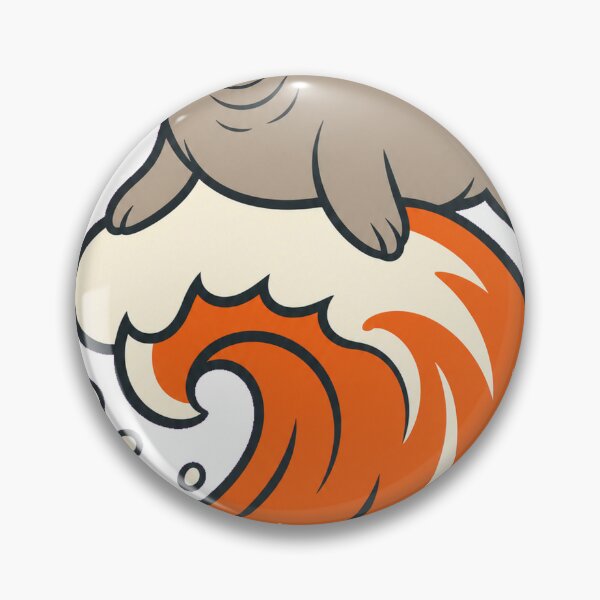Item preview, Neil the Seal Wave Rider - Cute Minimalist Elephant Seal designed and sold by VisualArtsOasis.