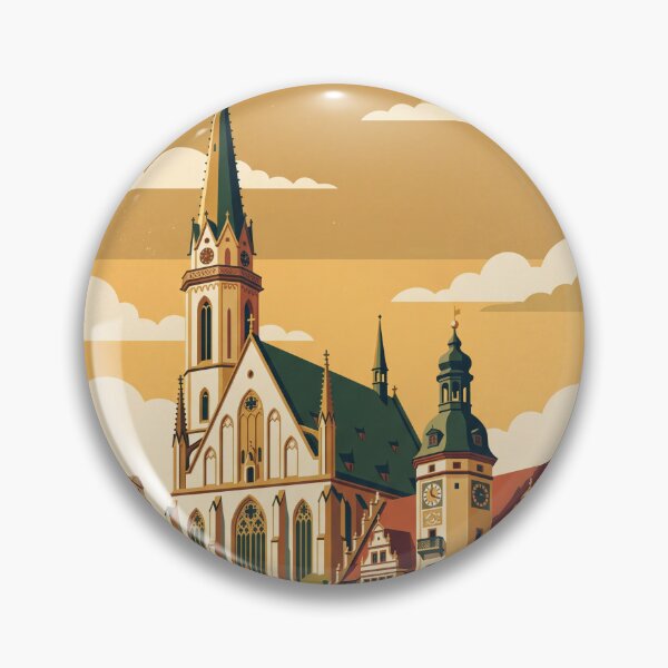 Item preview, Leipzig Germany Vintage Travel Poster – Market Art designed and sold by Bomax121.
