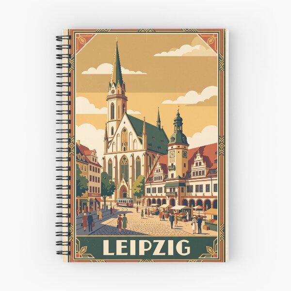 Item preview, Leipzig Germany Vintage Travel Poster – Market Art designed and sold by Bomax121.
