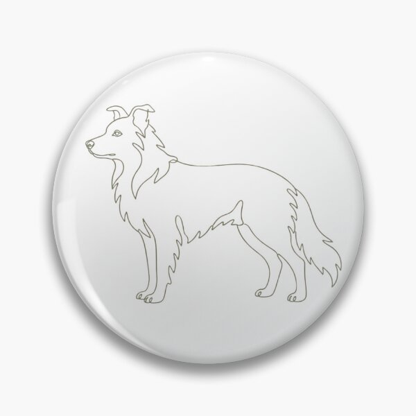Item preview, Minimalist Border Collie Sage Green Line Art designed and sold by Breed And Build.