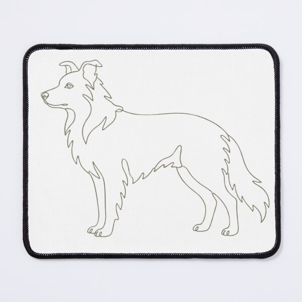 Item preview, Minimalist Border Collie Sage Green Line Art designed and sold by Breed And Build.