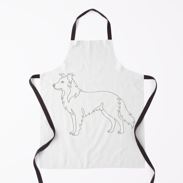 Item preview, Minimalist Border Collie Sage Green Line Art designed and sold by Breed And Build.