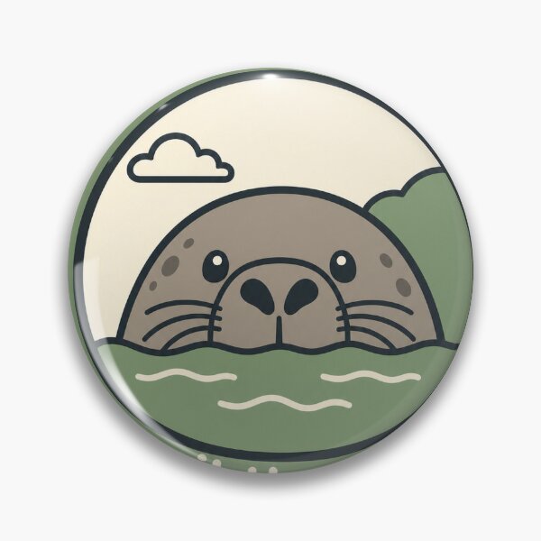 Item preview, Neil the Seal - Periscope Flat Vector Illustration designed and sold by VisualArtsOasis.