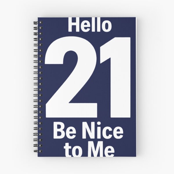 Artikelvorschau, Hallo 21, sei nett zu mir! | Lustiges T-Shirt zum 21. Geburtstag mit Typografie entworfen und verkauft von rushaib.