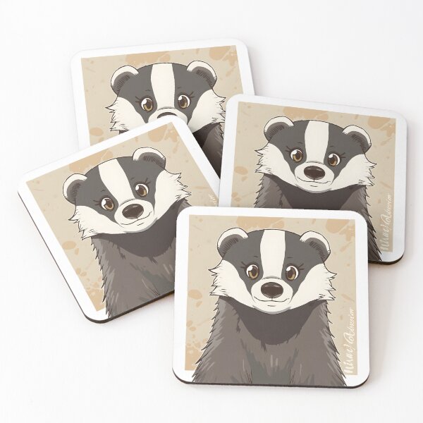 Item preview, Cute Kawaii Badger Sticker | Adorable Cartoon Woodland Animal Illustration designed and sold by dreamz-world.