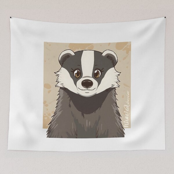 Item preview, Cute Kawaii Badger Sticker | Adorable Cartoon Woodland Animal Illustration designed and sold by dreamz-world.