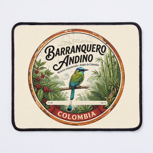 Item preview, Andean Motmot Sticker — Vintage Colombian Cloud Forest Bird Badge designed and sold by ColombianaShop.