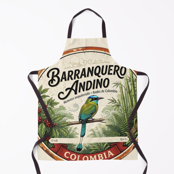 Item preview, Andean Motmot Sticker — Vintage Colombian Cloud Forest Bird Badge designed and sold by ColombianaShop.