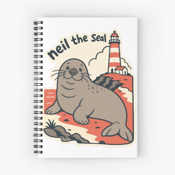 Item preview, Neil the Seal Lighthouse - Funny Chonky Sea Creature Art designed and sold by VisualArtsOasis.