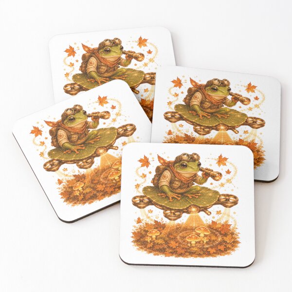 Item preview, Tech Frog Piloting Drone Lily Pad Steampunk Autumn designed and sold by AQUILAKREO.