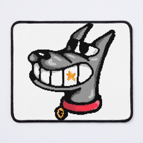Item preview, Y2K Retro Pixel Dog - Cool Cartoon Mascot with Star Tooth designed and sold by Kromatik.