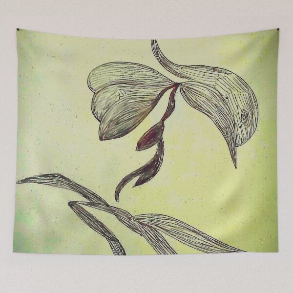 Item preview, Hummingbird the Fallen Warrior -  Ink Illustration designed and sold by energyoflove333.