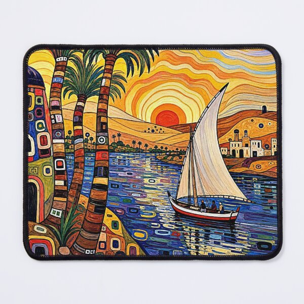Item preview, Felucca on the river designed and sold by George Hutton Hunter.