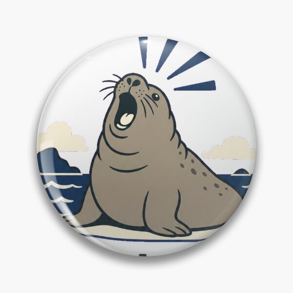 Item preview, Neil the Seal - Bellow Flat Vector Illustration designed and sold by VisualArtsOasis.