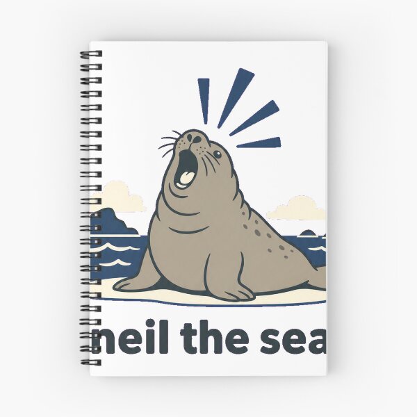 Item preview, Neil the Seal - Bellow Flat Vector Illustration designed and sold by VisualArtsOasis.