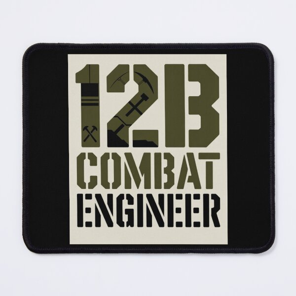 Item preview, 12B Combat Engineer — U.S. Army MOS Stencil Tool Icon Military Engineering Graphic White Background designed and sold by GFamilyC.