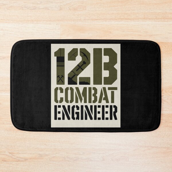 Item preview, 12B Combat Engineer — U.S. Army MOS Stencil Tool Icon Military Engineering Graphic White Background designed and sold by GFamilyC.