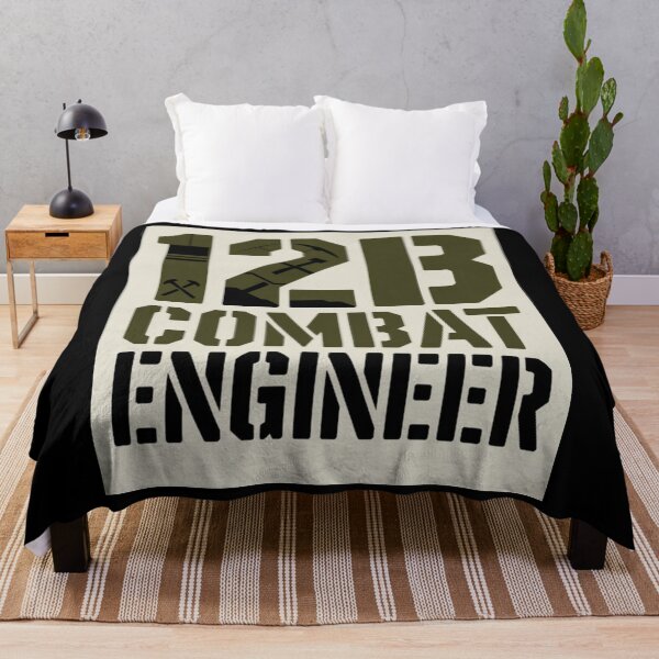 Item preview, 12B Combat Engineer — U.S. Army MOS Stencil Tool Icon Military Engineering Graphic White Background designed and sold by GFamilyC.