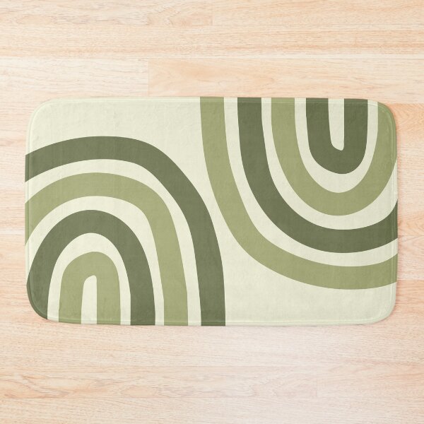 Item preview, Minimalist Boho Rainbow Abstract Art Pattern in Olive Sage designed and sold by nineFlorals.