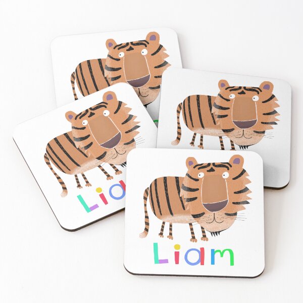 Item preview, Liam’s Funny Tiger: Personalized Name Art designed and sold by Carla Daly.