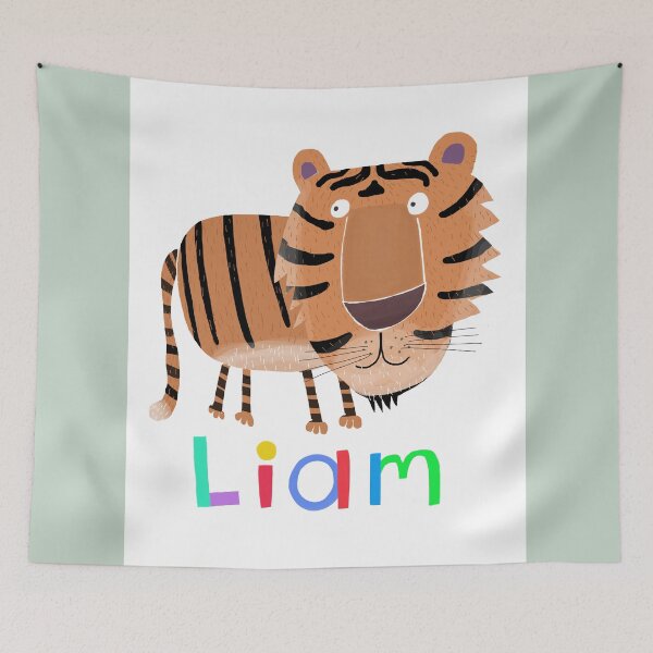 Item preview, Liam’s Funny Tiger: Personalized Name Art designed and sold by Carla Daly.