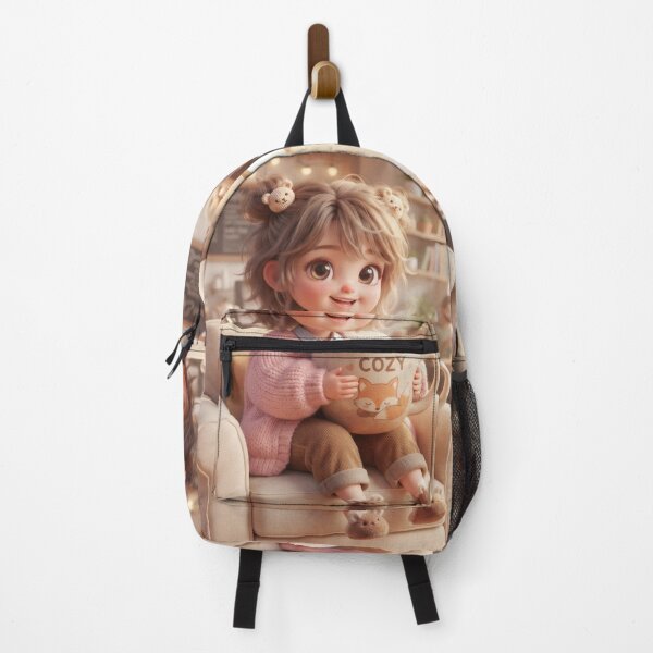 Item preview, Cute Girl Enjoying A Cozy Coffee Break designed and sold by Azurart2.