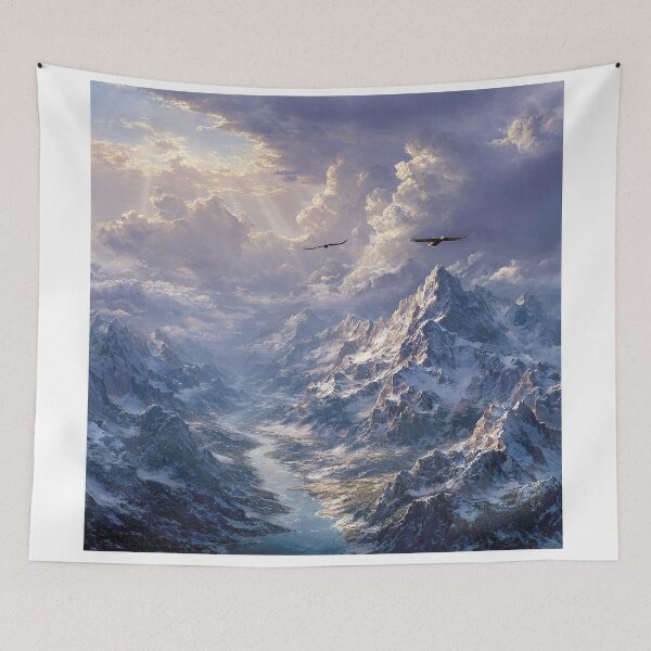 Item preview, Golden Light Over the Alpine River002 designed and sold by boStudio.
