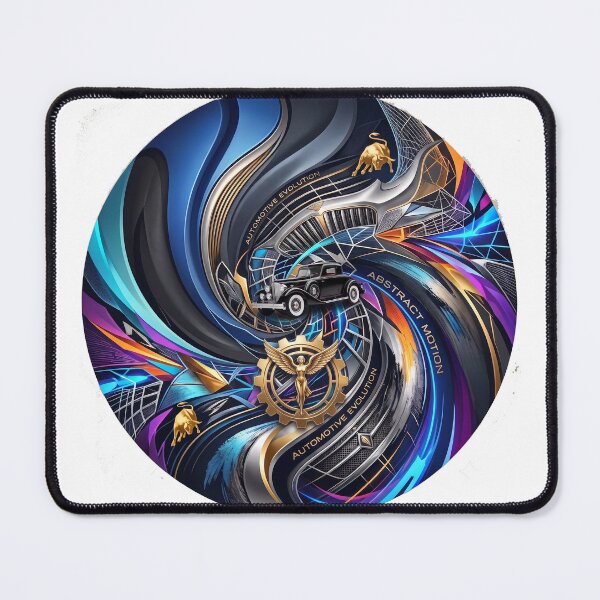 Item preview, Vintage Luxury & Modern Speed: Abstract Automotive Evolution Circular Art designed and sold by MottotoTech.