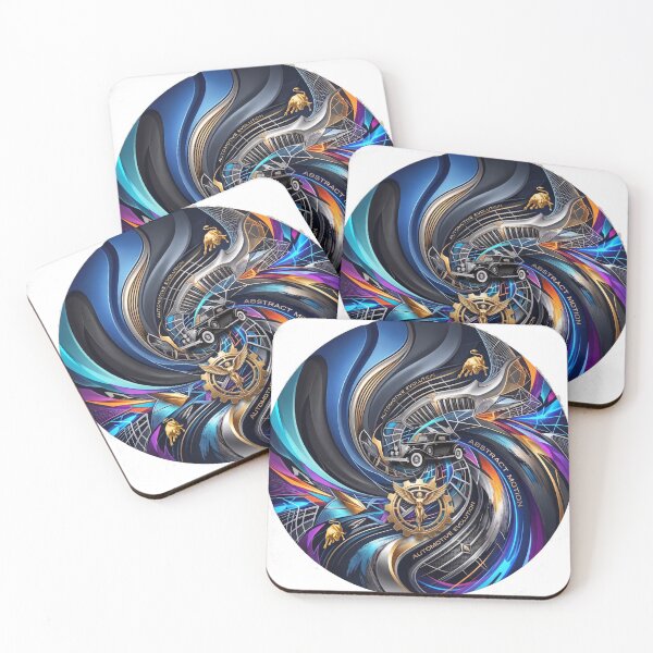Item preview, Vintage Luxury & Modern Speed: Abstract Automotive Evolution Circular Art designed and sold by MottotoTech.