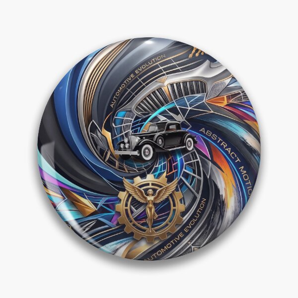 Item preview, Vintage Luxury & Modern Speed: Abstract Automotive Evolution Circular Art designed and sold by MottotoTech.