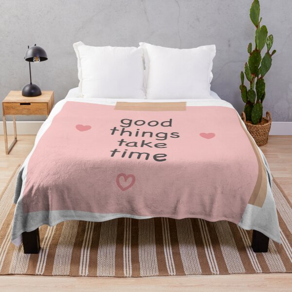 Item preview, Pink Sticky Note Good Things Take Time Quote designed and sold by Anne97s.