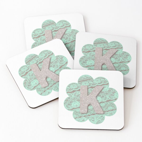 Item preview, Letra K, encaje turquesa y diamantes designed and sold by thethingsimake.