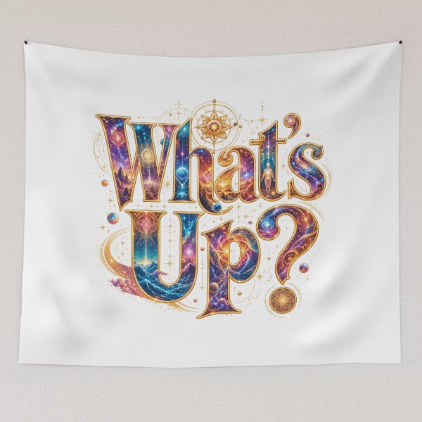 Item preview, What’s Up? Cosmic Energy Typography designed and sold by HeyFajnaLinja.