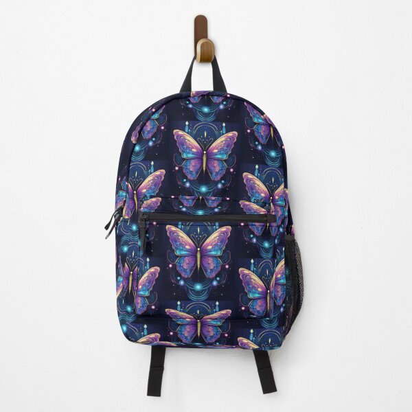 Item preview, Neon Cosmic Butterfly - Psychedelic Glowing Digital Art designed and sold by Outlet Raloel.