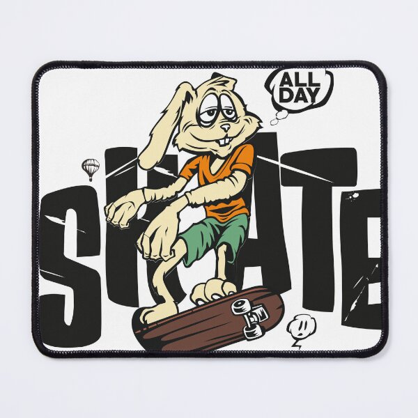 Item preview, Skate All Day Tired Rabbit Skateboarder designed and sold by ndesigne.