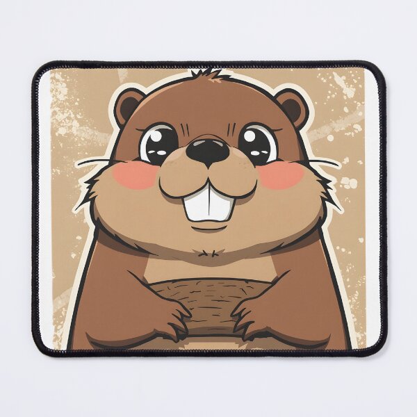 Item preview, Cute Kawaii Beaver Sticker | Adorable Cartoon Beaver Illustration with Big Teeth designed and sold by dreamz-world.