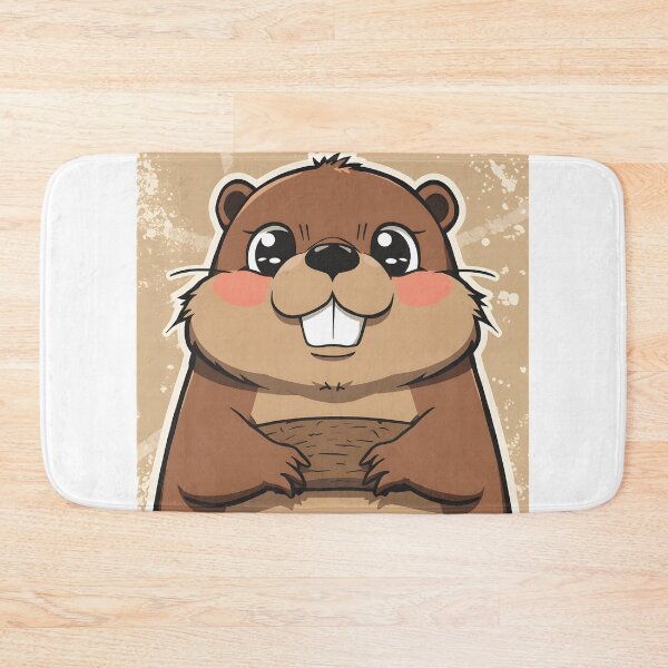 Item preview, Cute Kawaii Beaver Sticker | Adorable Cartoon Beaver Illustration with Big Teeth designed and sold by dreamz-world.