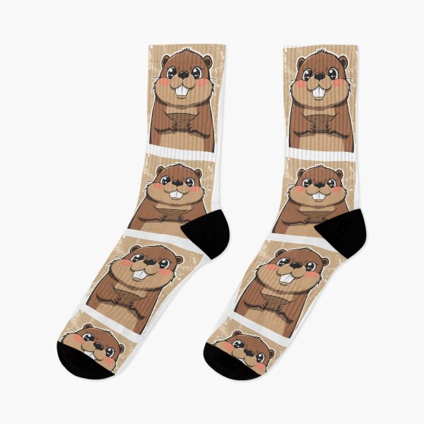 Item preview, Cute Kawaii Beaver Sticker | Adorable Cartoon Beaver Illustration with Big Teeth designed and sold by dreamz-world.