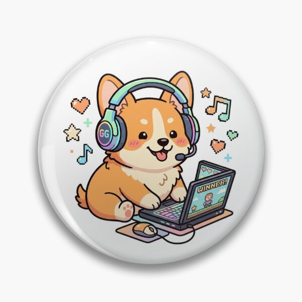 Item preview, Gamer Corgi Cute Pastel Illustration designed and sold by ajamzbox.
