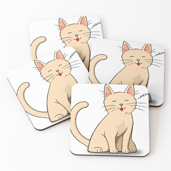 Item preview, Cute Meowing Cat with Tongue Out Illustration designed and sold by SandaiMaker.