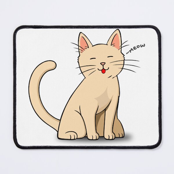 Item preview, Cute Meowing Cat with Tongue Out Illustration designed and sold by SandaiMaker.