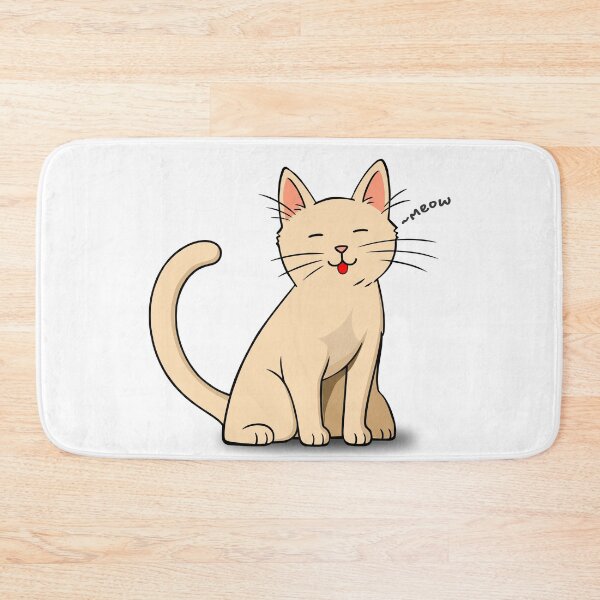 Item preview, Cute Meowing Cat with Tongue Out Illustration designed and sold by SandaiMaker.