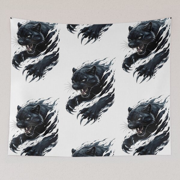 Item preview, Fierce Black Panther Breaking Through, an Artistic Representation of Power Digital Illustration designed and sold by Matt_Smith.