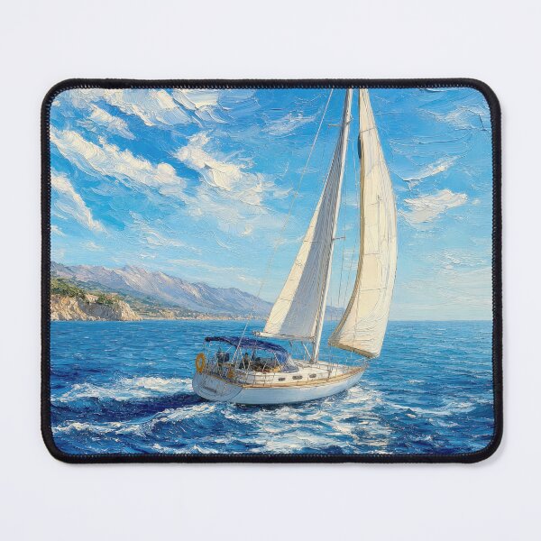 Item preview, Impasto Painting of a Sailboat on an Ocean designed and sold by Maria Dryfhout.