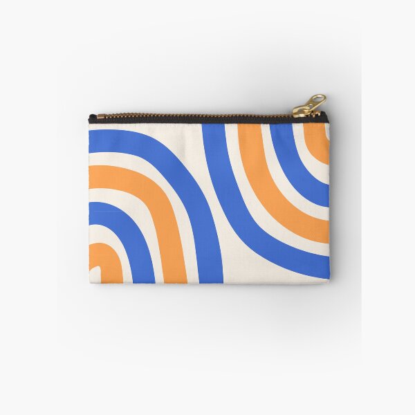 Item preview, Minimalist Boho Rainbow Abstract Art Pattern in Retro Blue and Orange designed and sold by nineFlorals.