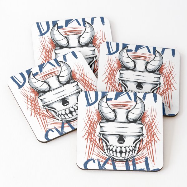 Item preview, Death Skull With Demonic Horns Grunge Art designed and sold by ndesigne.