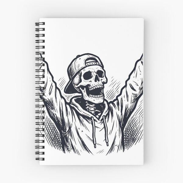Item preview, Skeleton in Hoodie and Backwards Cap Raising Hands Victory designed and sold by MisteryDesigner.