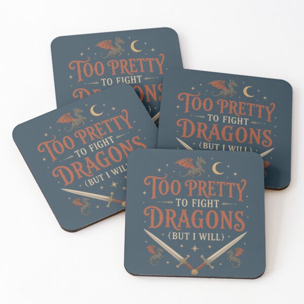Item preview, Too Pretty To Fight Dragons (But I Will) Fantasy Gothic Design designed and sold by Moonwoven Studio.